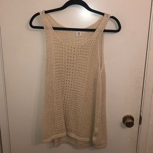 Off white crochet sleeveless top